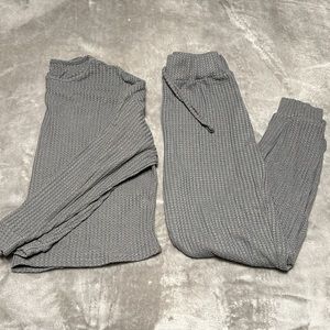 SHEIN Waffle Knit Matching Lounge Set